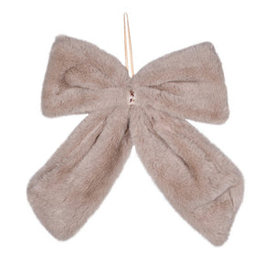 Taupe Fluffy Bow