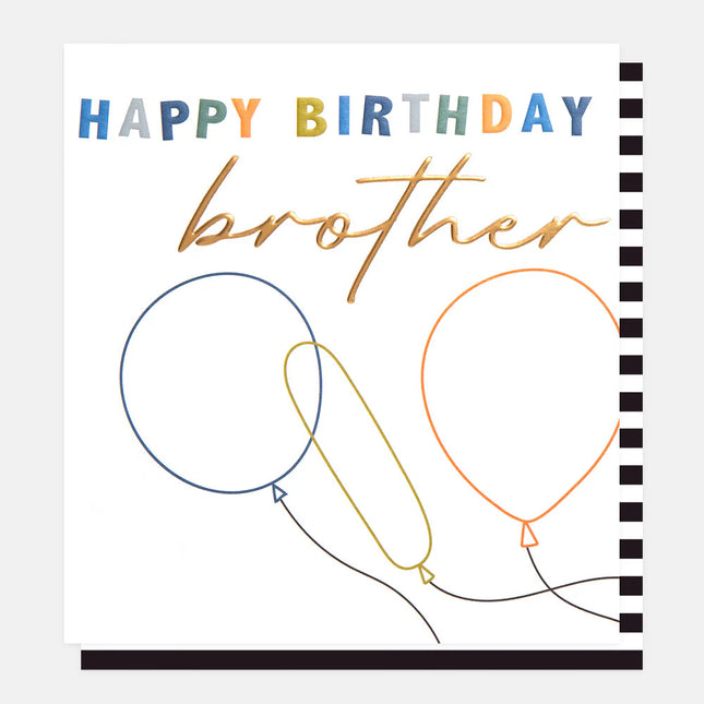 Happy birthday Brother with Balloons Card