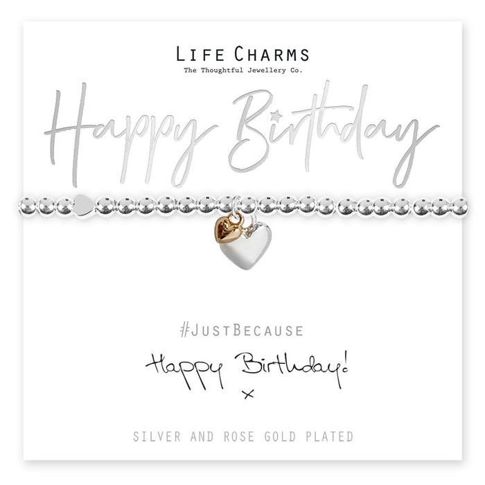 Happy Birthday Hearts Bracelet