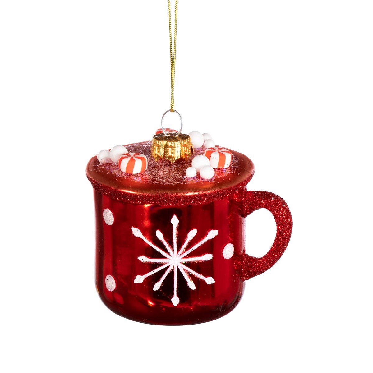 Enamel Hot Chocolate Mug Bauble