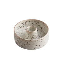Plate Candle Holder Stone Speckle