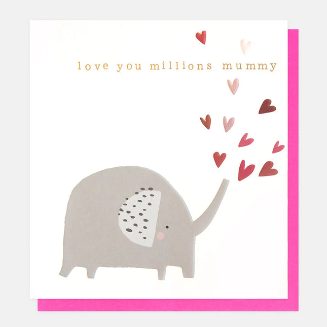 Love you Millions Mummy Elephant Hearts