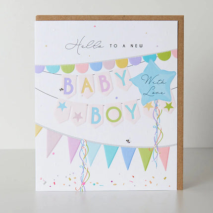 Hello Baby Boy Bunting