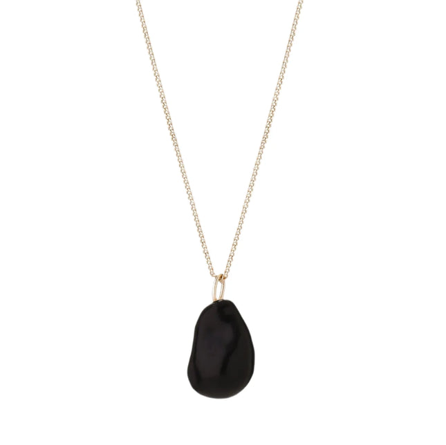 portobello necklace black enamel