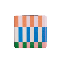 Multi Stripe Square Pocket Mirror