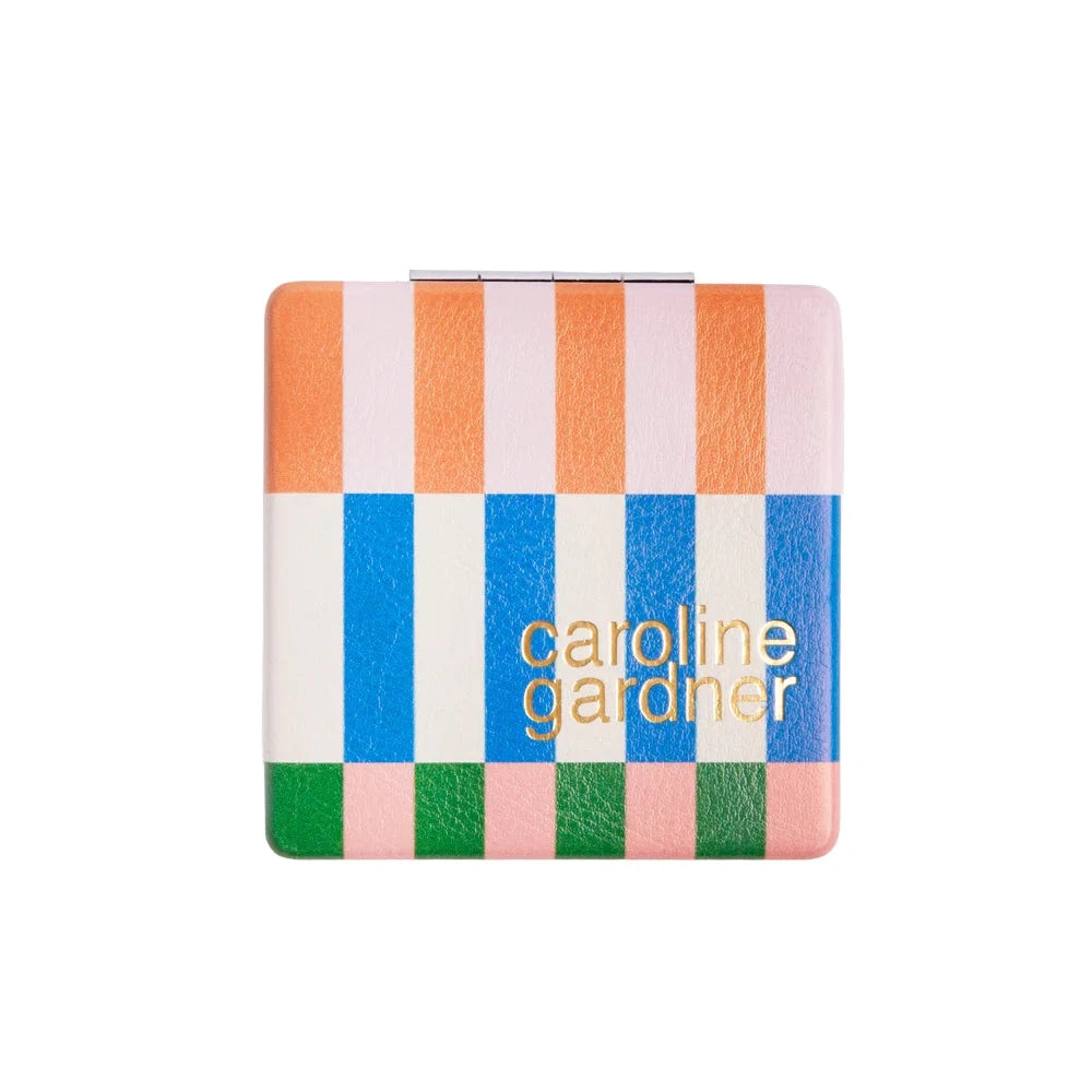 Multi Stripe Square Pocket Mirror