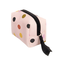 Pink Dotty Mini Cube Cosmetic Bag