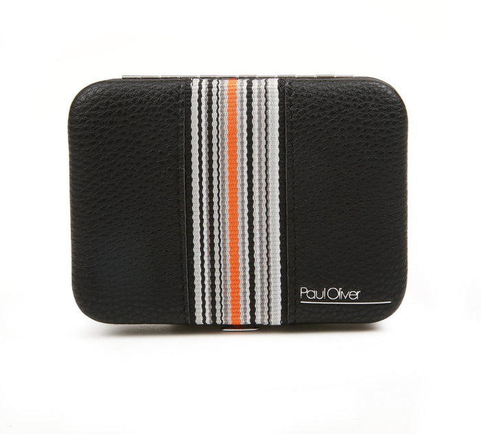 Paul Oliver 5pc Manicure Set with Orange/Black Stripe
