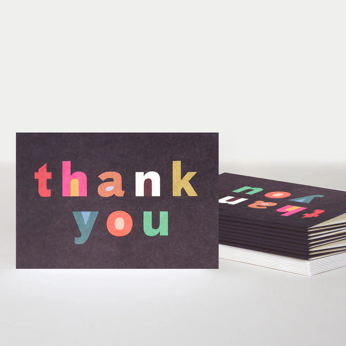 Bold Text Thank You Cards Pack of 10