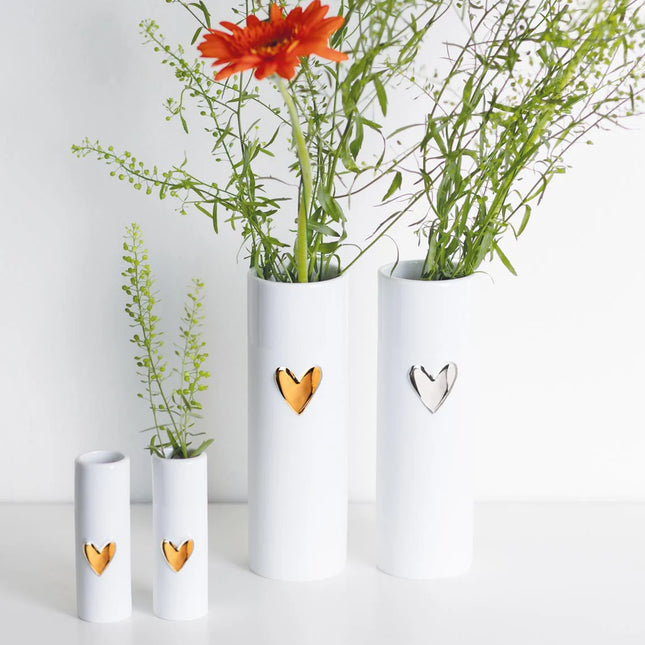 Love heart Gold Vase