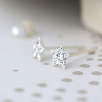 Clear Crystal Star Earring