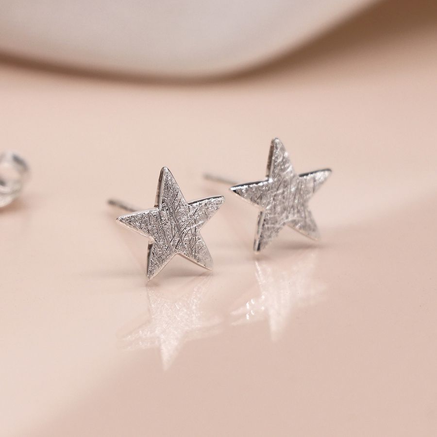 Silver Star Earrings