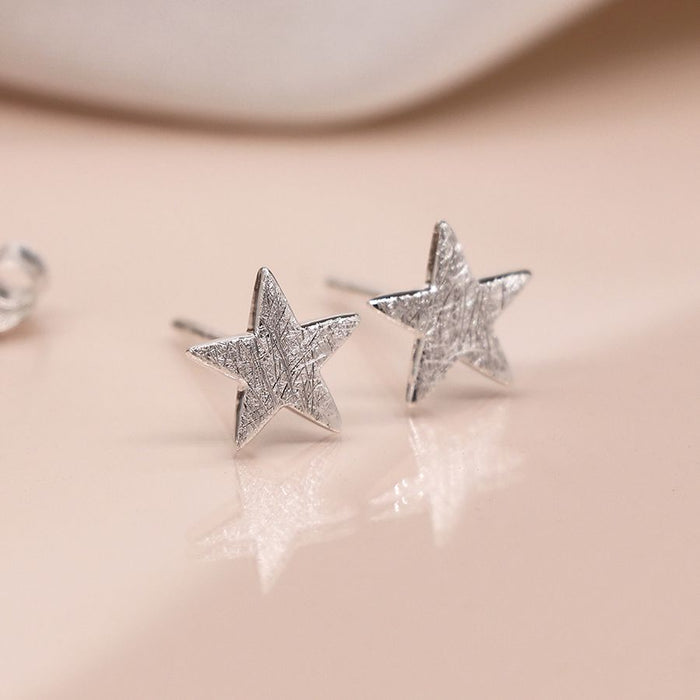 Silver Star Earrings