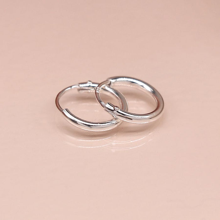 Tiny Silver Hoops