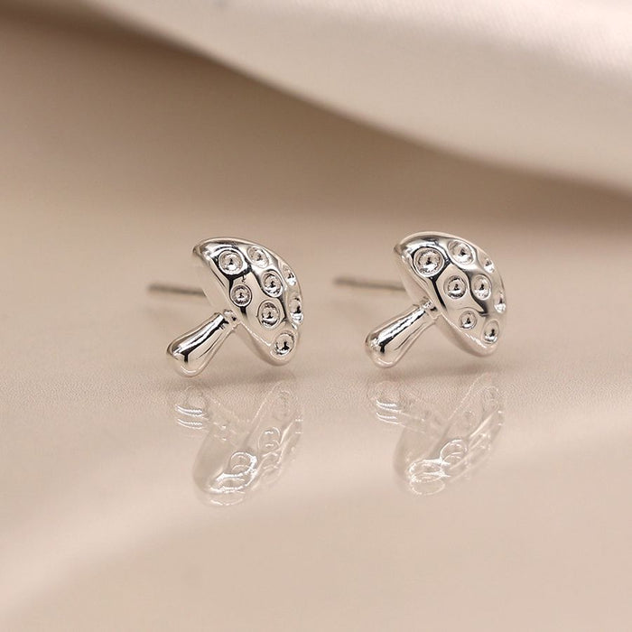 Sterling Silver Toadstool Stud Earrings