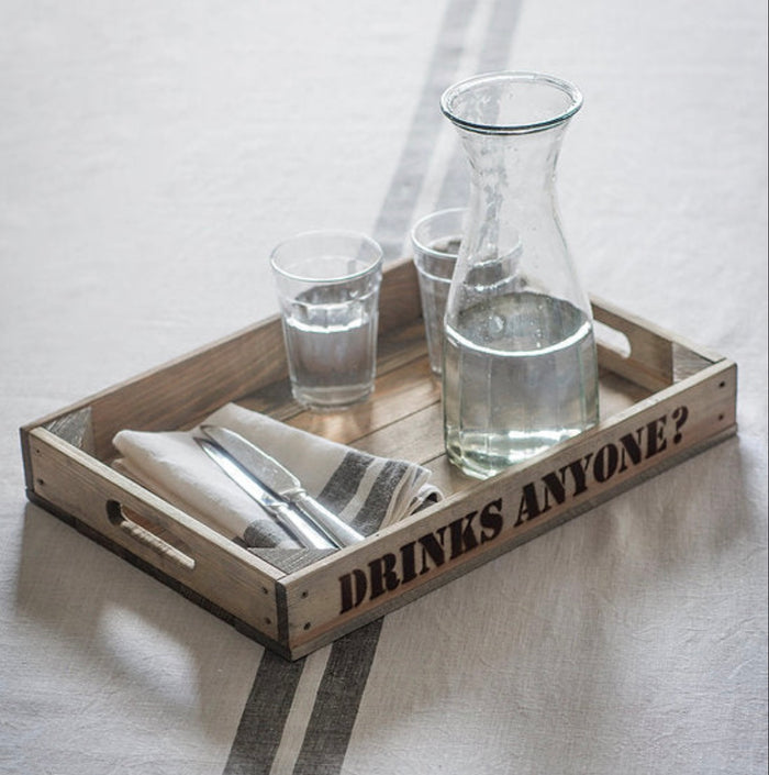 Wooden Drinks Anyone? Tray - Spruce