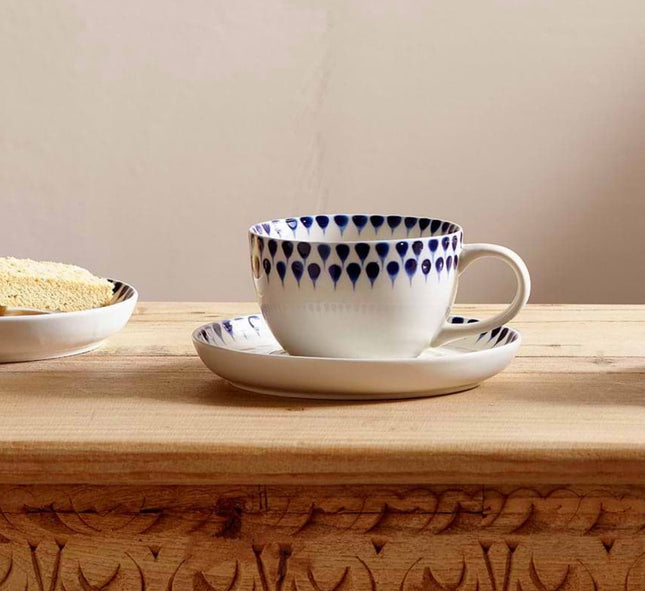 Indigo Drop Cup & Saucer