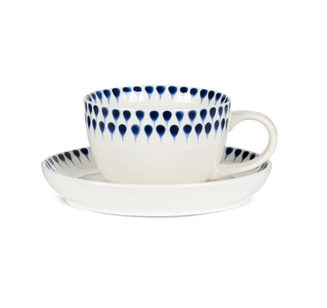 Indigo Drop Cup & Saucer