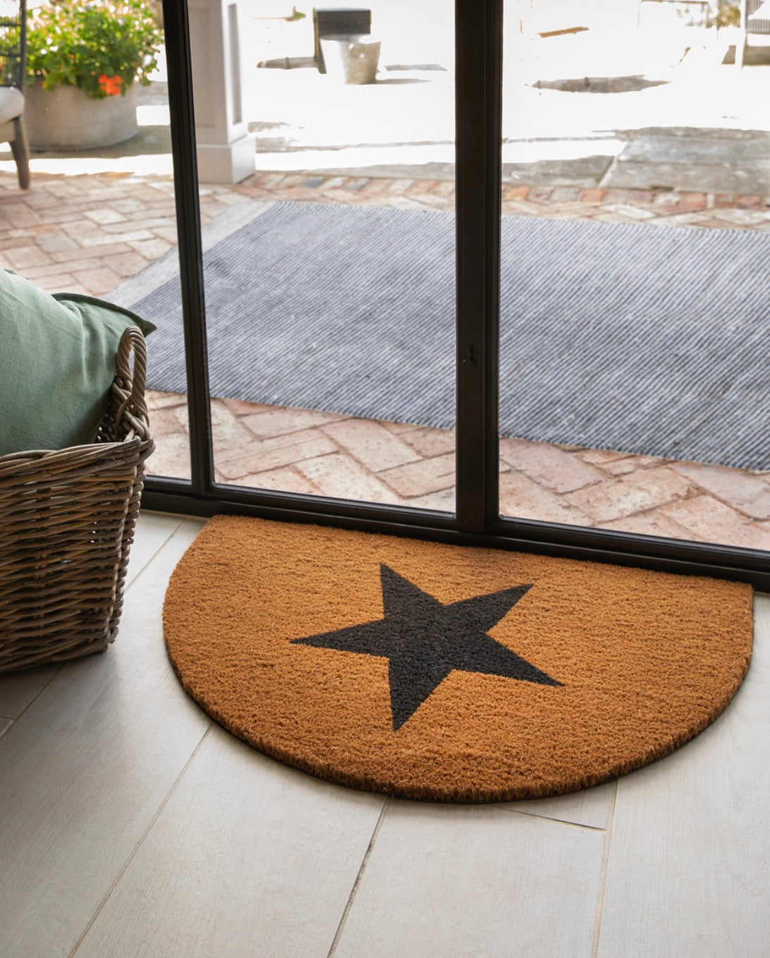 Star Half Moon Natural Doormat