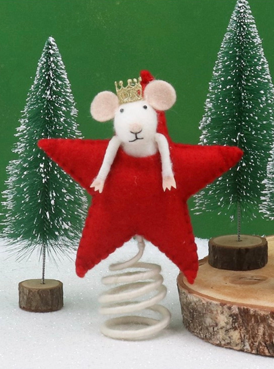 Wool Mix Mouse Tree Top Star