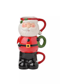 Set of 3 Santa Stacking Mugs