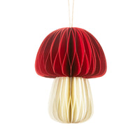 Red Honeycomb Mushroom Paper Hanging Decoration