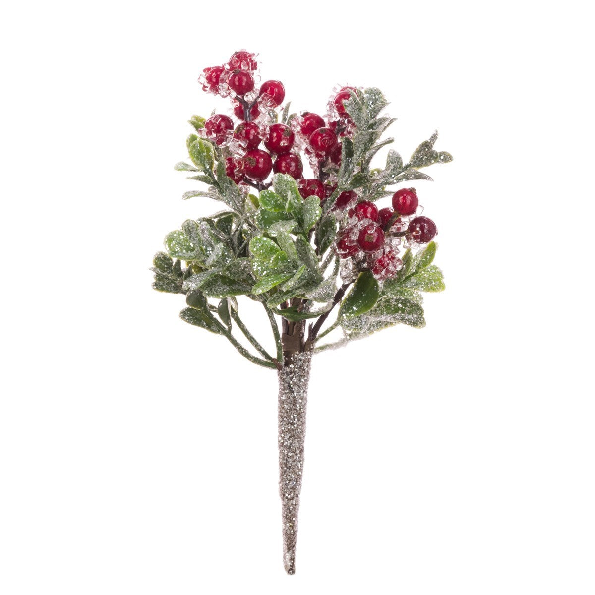 Iced Berry Boxwood Pick 20cm