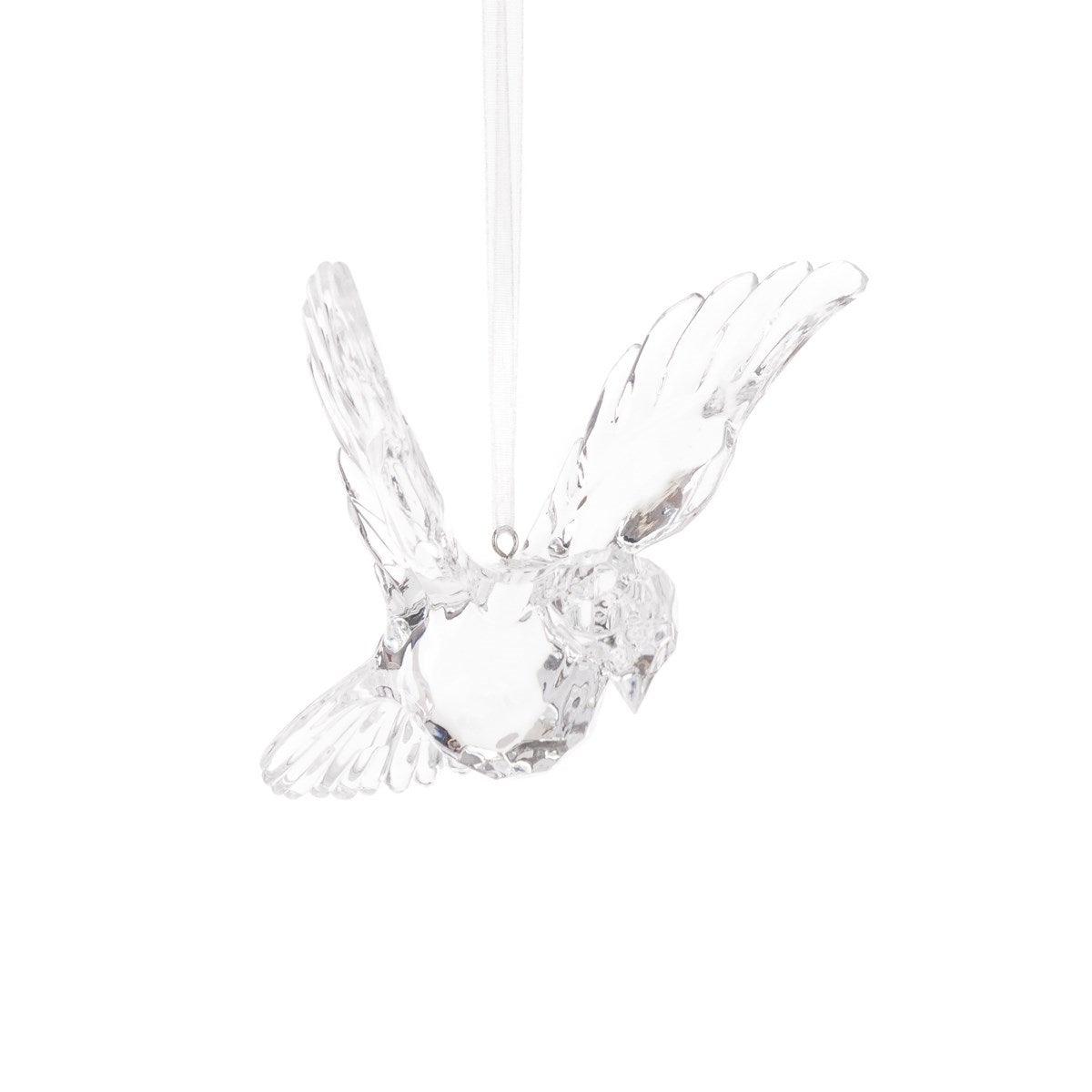 Clear Dove Hanger 9.5cm