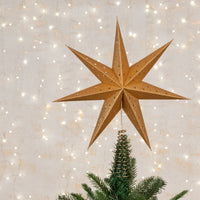 Gold Paper Star Tree Topper