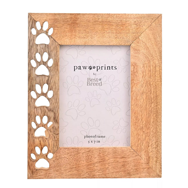 Best of Breed Paw Prints Mango Wood Frame (5 x 7 Inch)