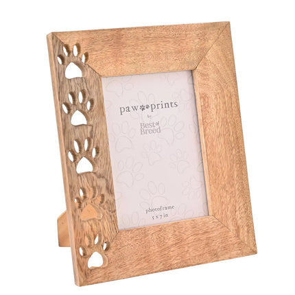 Best of Breed Paw Prints Mango Wood Frame (5 x 7 Inch)