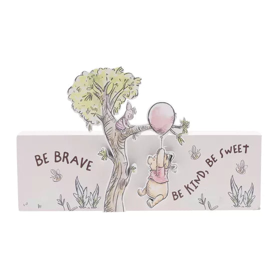 Disney Winnie the Pooh Be Brave Mantel Plaque