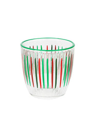 Red and Green Stripe Tumbler