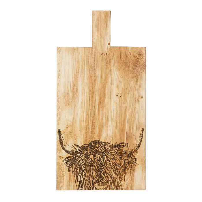 Highland Cow Large Oak Paddle