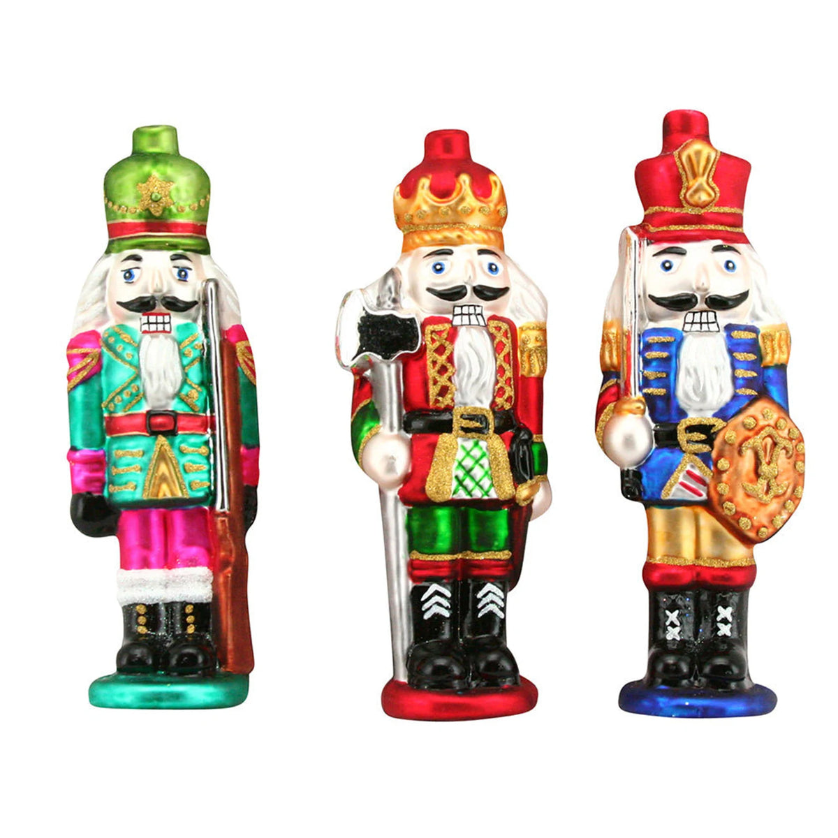 Painted Glass Nutcracker Decoration