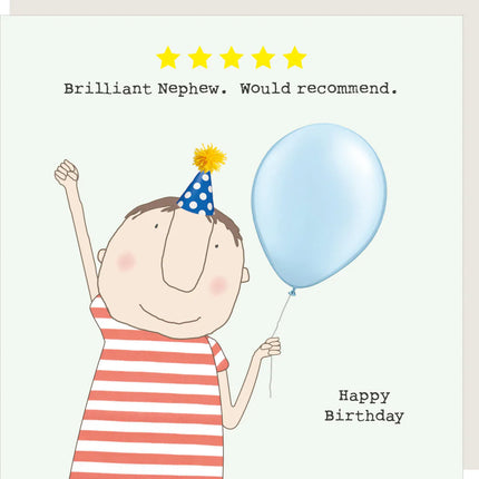 Five Star Nephew Birthday Card