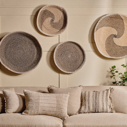 Sadie Basket Wall Art - Black & Natural Large