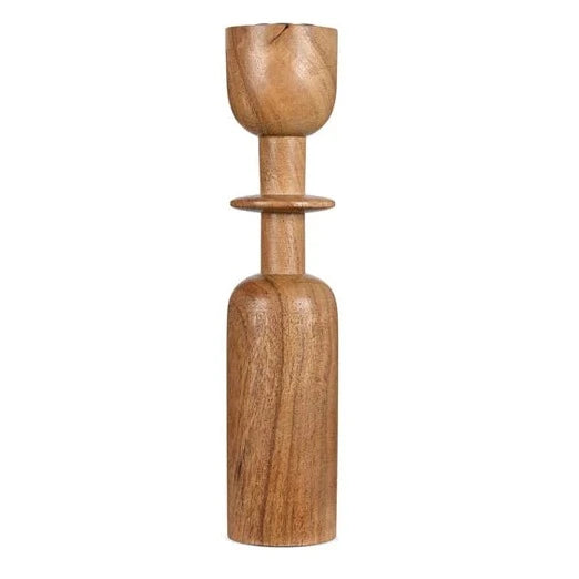 Sibu Acacia Wood Candlestick Holder - Large – Cornucopia Worcester