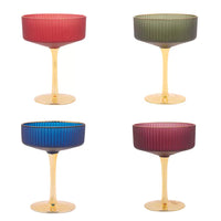 Set of 4 Jewel Martini Glasses