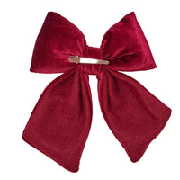 Burgundy Velvet Bow Decoration