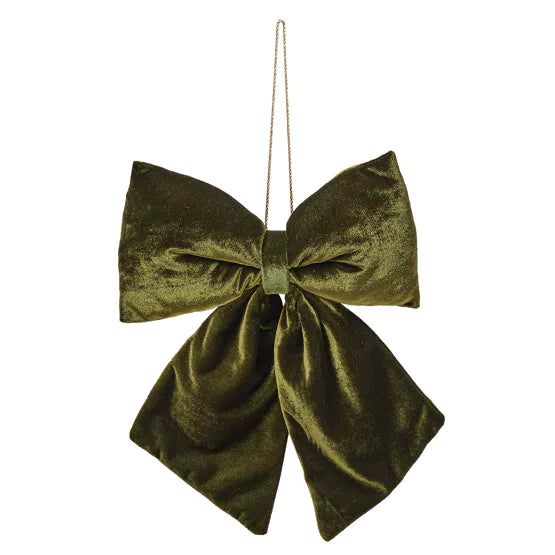 Green Velvet Bow Decoration