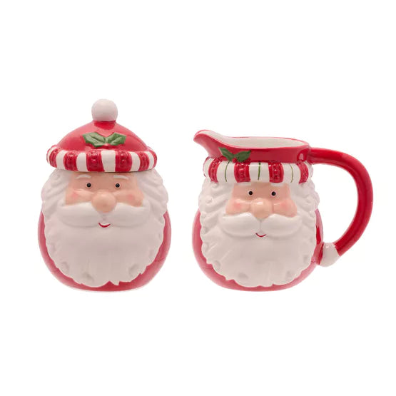 Santa Sugar Bowl & Milk Jug Set