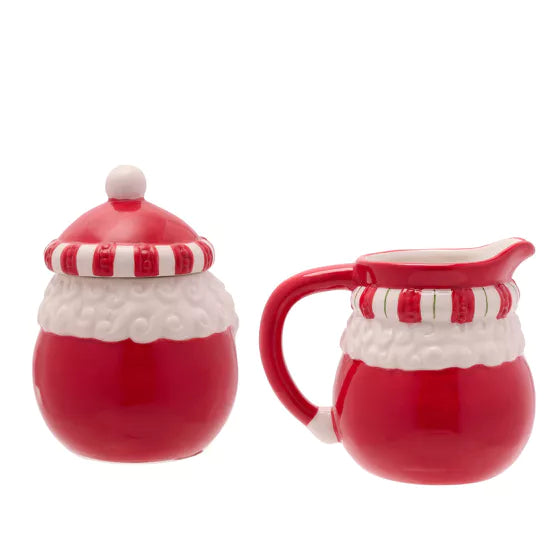 Santa Sugar Bowl & Milk Jug Set