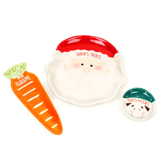 Santa, Carrot and Cookie Dishes