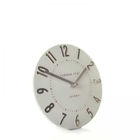 6" Mulberry Mantel Clock Silver Cloud