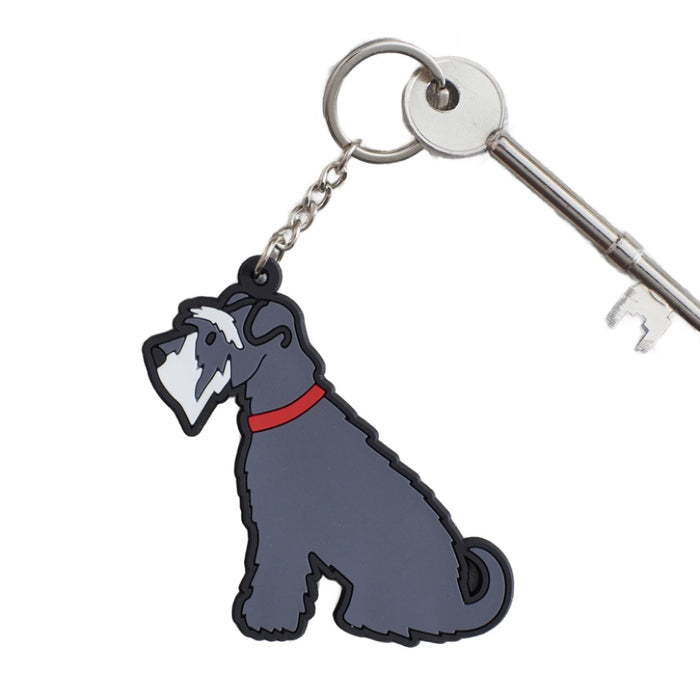 Grey Schnauzer Keyring