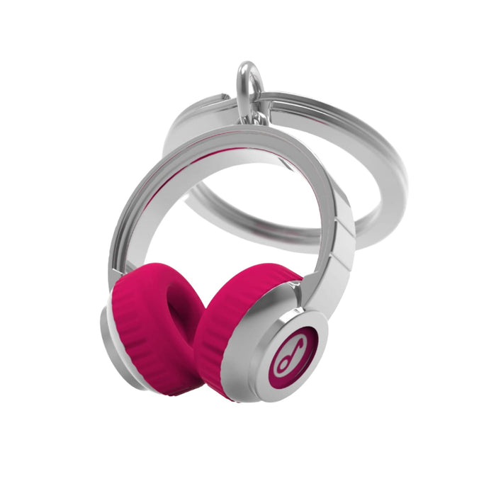 Pink Headphones Keyring