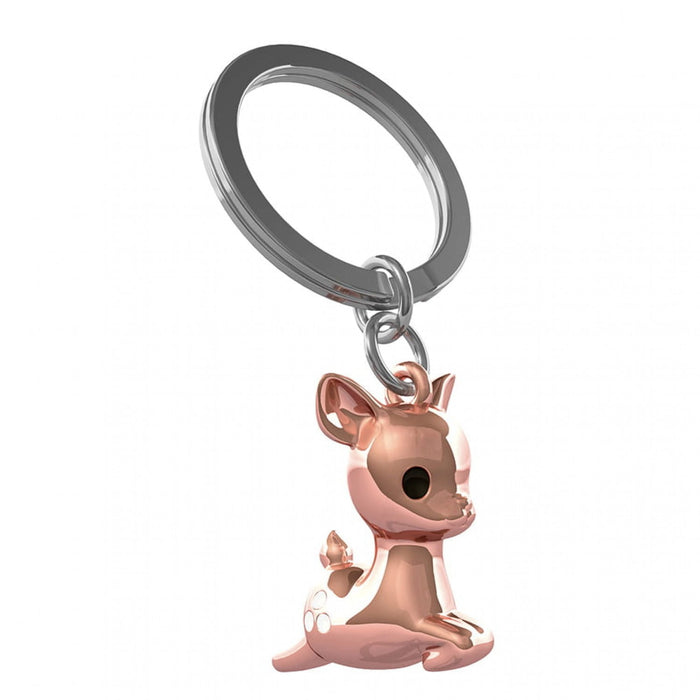 Rose Gold Fallow Deer Keyring