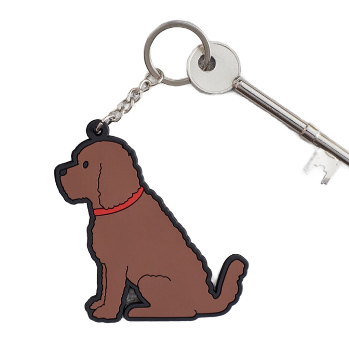 Chocolate Cockapoo/ Labradoodle Keyring