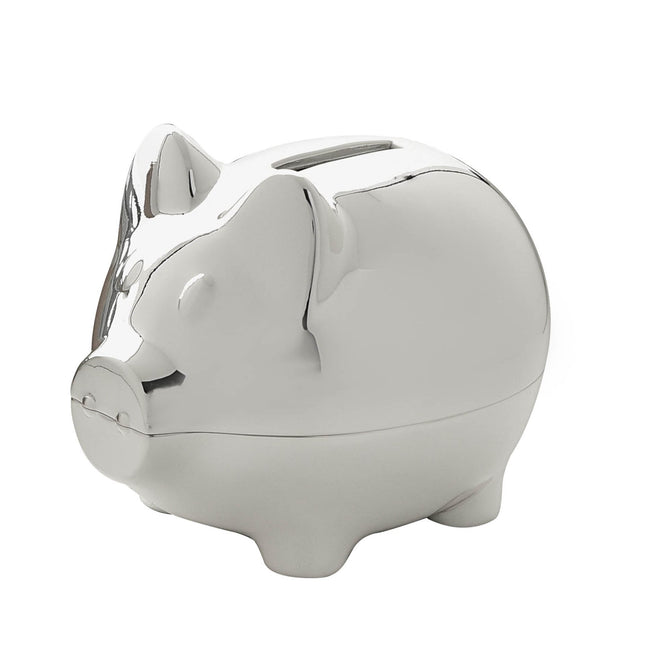 Silver Plated Piggy Money Box